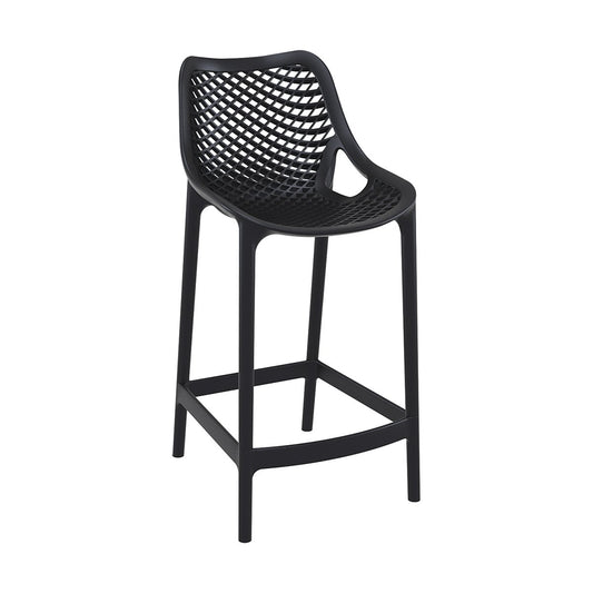 Taburete Bardo | Diseño Moderno| Exterior e Interior| 65cm Negro