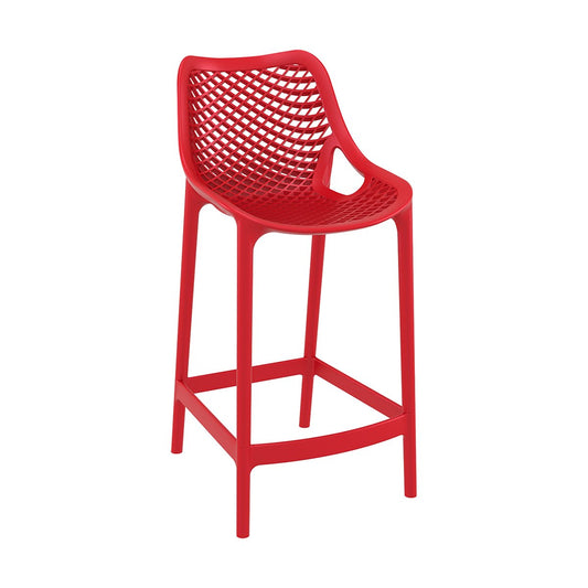 Taburete Bardo | Diseño Moderno| Exterior e Interior| 65cm rojo