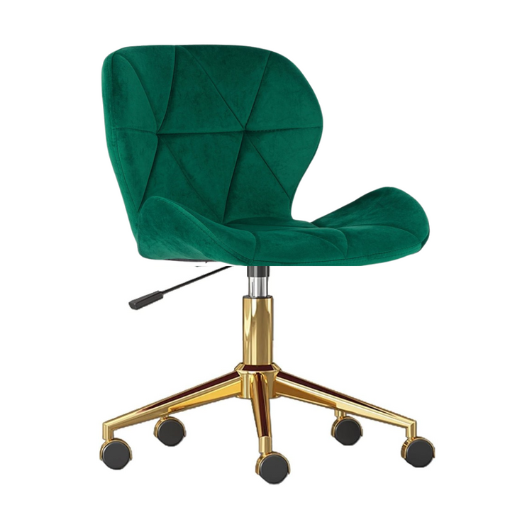 Silla Oficina Escritorio Rubik | Giratoria| Ergonómica | Felpa Verde