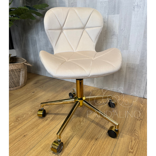 Silla Oficina Escritorio Rubik | Giratoria| Ergonómica | Felpa Beige