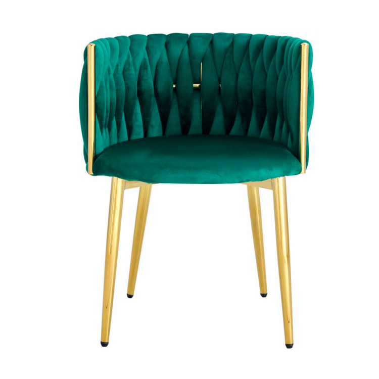 Pack 2 Silla Mizzi Velvet verdes| Sala, Dormitorio u Oficina