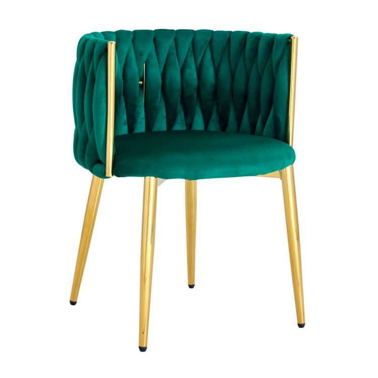 Pack 2 Silla Mizzi Velvet verdes| Sala, Dormitorio u Oficina