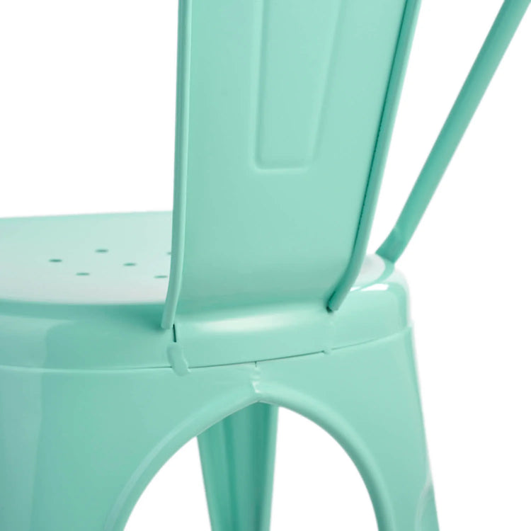 Pack 4 Silla Tolix Acero Menta | Resistente para Exterior e Interior